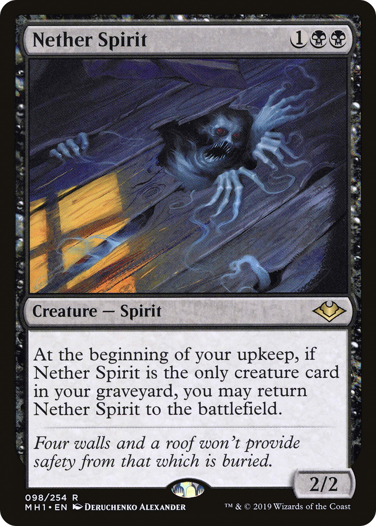 Nether Spirit (MH1-098) - Modern Horizons - Premium MTG Single from Wizards of the Coast - Just $0.25! Shop now at Game Crave Tournament Store
