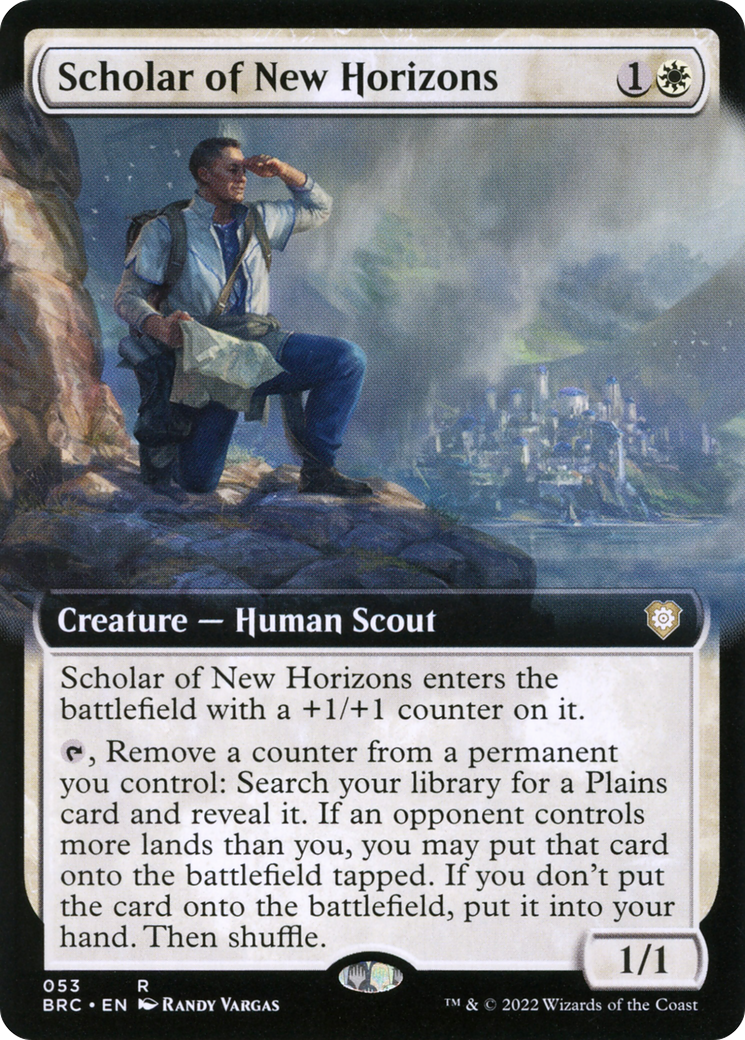 Scholar of New Horizons (BRC-053) - The Brothers' War Commander: (Extended Art) - Premium MTG Single from Wizards of the Coast - Just $2.22! Shop now at Game Crave Tournament Store