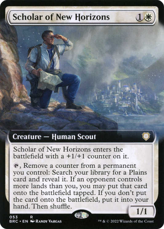 Scholar of New Horizons (BRC-053) - The Brothers' War Commander: (Extended Art) - Premium MTG Single from Wizards of the Coast - Just $2.22! Shop now at Game Crave Tournament Store