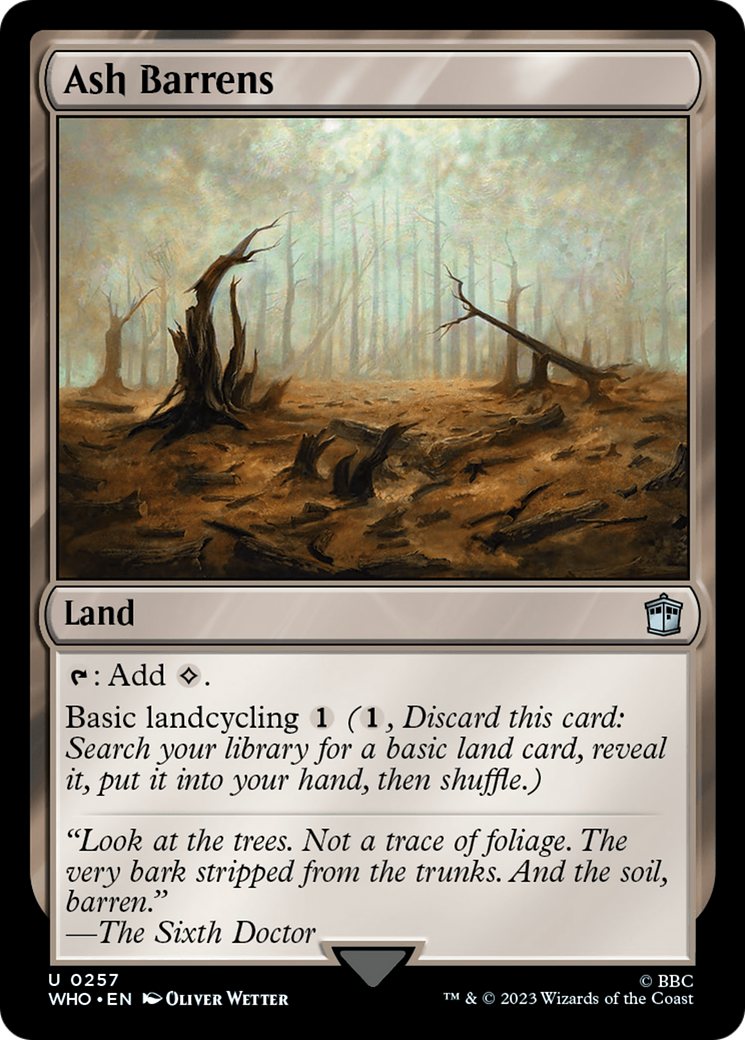 Ash Barrens (WHO-257) - Doctor Who Foil - Premium MTG Single from Wizards of the Coast - Just $0.28! Shop now at Game Crave Tournament Store
