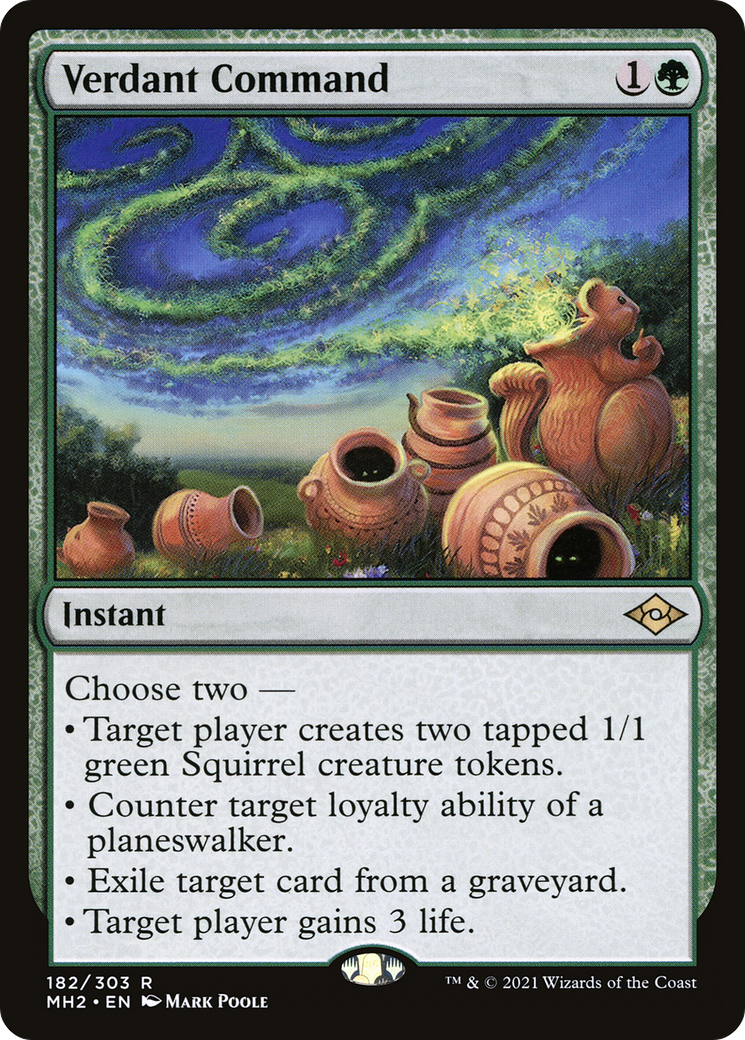 Verdant Command (MH2-182) - Modern Horizons 2 Foil - Premium MTG Single from Wizards of the Coast - Just $0.26! Shop now at Game Crave Tournament Store