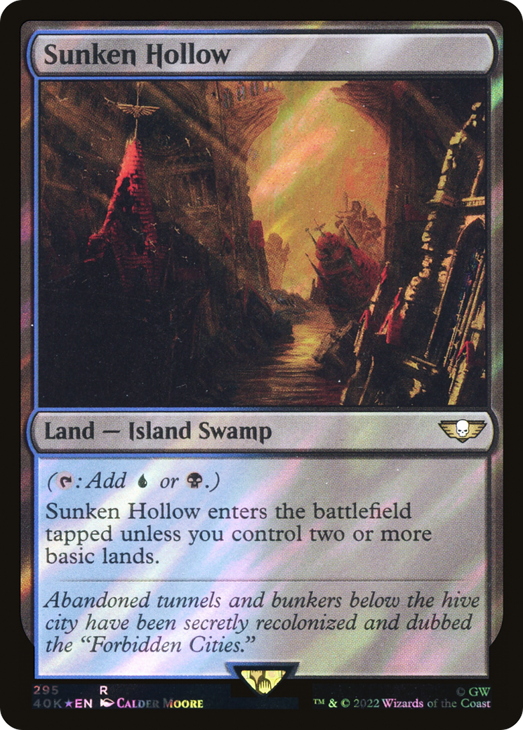 Sunken Hollow (40K-295★) - Warhammer 40,000 Commander Foil - Premium MTG Single from Wizards of the Coast - Just $0.35! Shop now at Game Crave Tournament Store