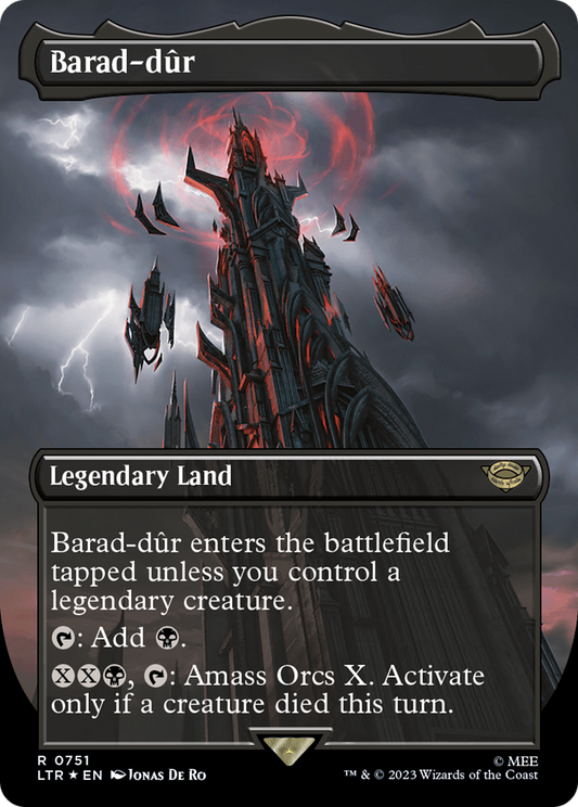 Barad-dûr (LTR-751) - The Lord of the Rings: Tales of Middle-earth (Borderless) Foil - Premium MTG Single from Wizards of the Coast - Just $1.70! Shop now at Game Crave Tournament Store