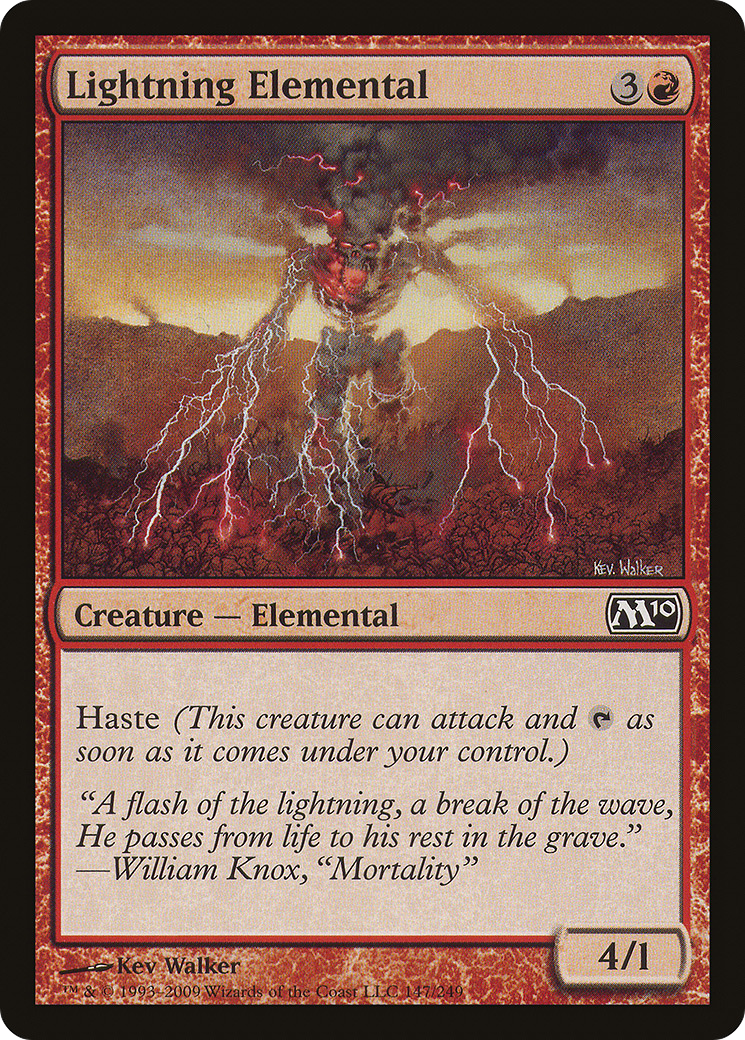 Lightning Elemental (M10-147) - Magic 2010 - Premium MTG Single from Wizards of the Coast - Just $0.08! Shop now at Game Crave Tournament Store