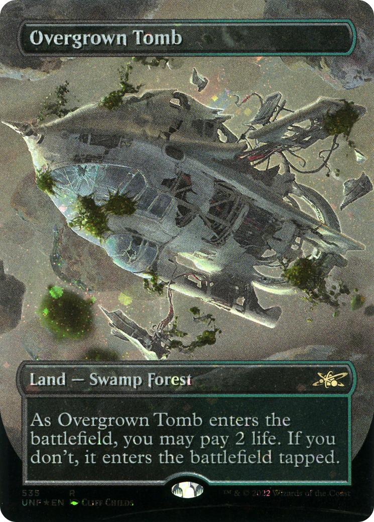 Overgrown Tomb (UNF-535) - Unfinity (Borderless) Foil - Premium MTG Single from Wizards of the Coast - Just $17.42! Shop now at Game Crave Tournament Store