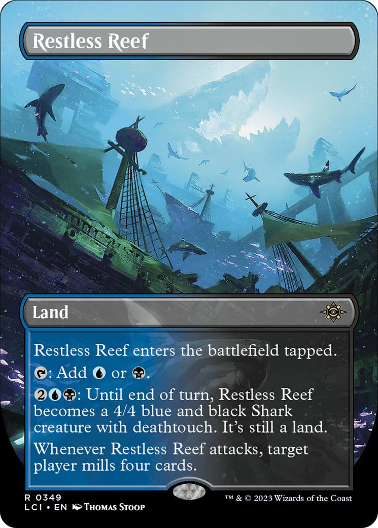 Restless Reef (LCI-349) - The Lost Caverns of Ixalan (Borderless) Foil - Premium MTG Single from Wizards of the Coast - Just $0.63! Shop now at Game Crave Tournament Store