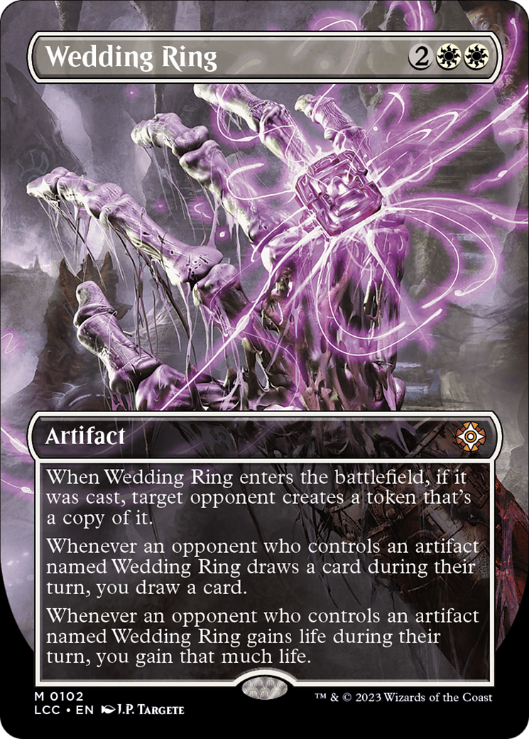 Wedding Ring (LCC-102) - The Lost Caverns of Ixalan Commander (Borderless) Foil - Premium MTG Single from Wizards of the Coast - Just $6.54! Shop now at Game Crave Tournament Store