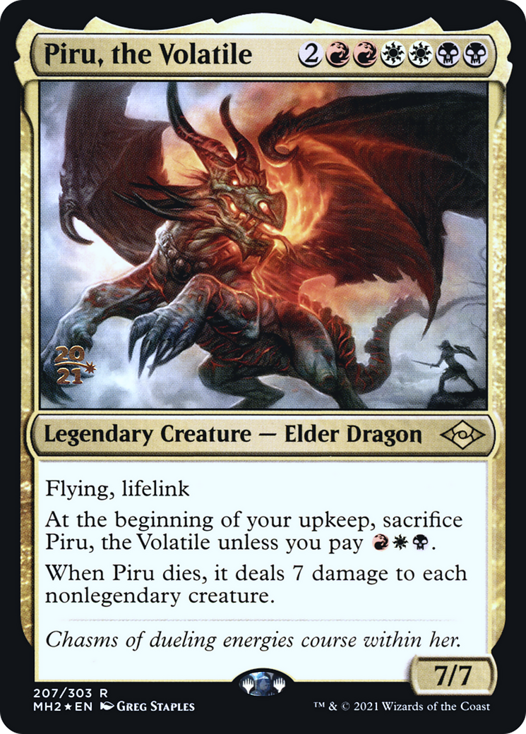 Piru, the Volatile (PMH2-207S) - Modern Horizons 2 Promos Foil - Premium MTG Single from Wizards of the Coast - Just $0.25! Shop now at Game Crave Tournament Store