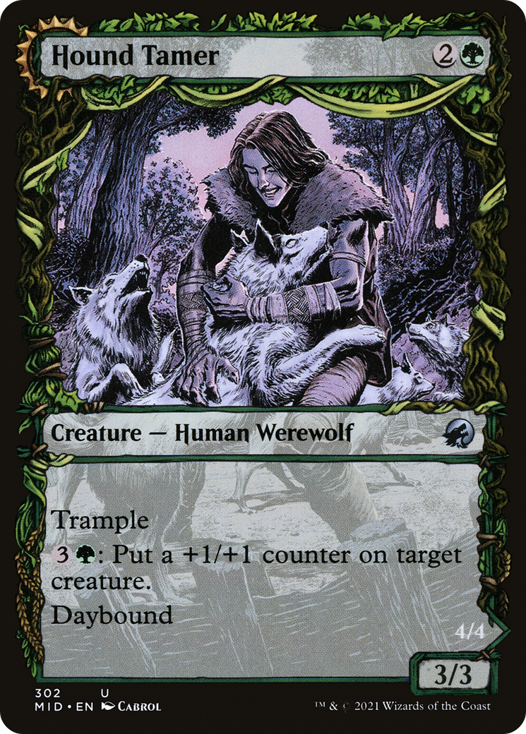 Hound Tamer // Untamed Pup (MID-302) - Innistrad: Midnight Hunt: (Showcase, Double Faced Transform) Foil - Premium MTG Single from Wizards of the Coast - Just $0.08! Shop now at Game Crave Tournament Store