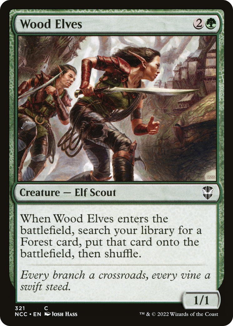 Wood Elves (NCC-321) - New Capenna Commander - Premium MTG Single from Wizards of the Coast - Just $0.32! Shop now at Game Crave Tournament Store