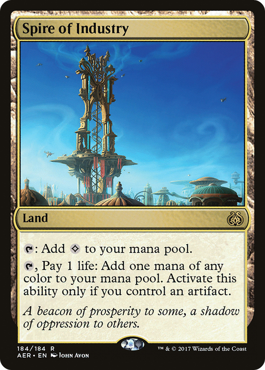 Spire of Industry (AER-184) - Aether Revolt - Premium MTG Single from Wizards of the Coast - Just $0.30! Shop now at Game Crave Tournament Store