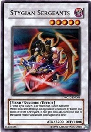 Stygian Sergeants (WC10-EN003) - Yu-Gi-Oh! 5D's Reverse of Arcadia Promo Limited - Premium Yugioh Single from Konami - Just $0.88! Shop now at Game Crave Tournament Store