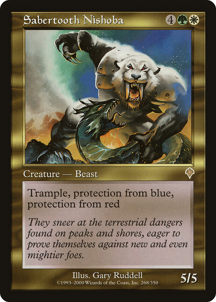 Sabertooth Nishoba (INV-268) - Invasion - Premium MTG Single from Wizards of the Coast - Just $0.08! Shop now at Game Crave Tournament Store