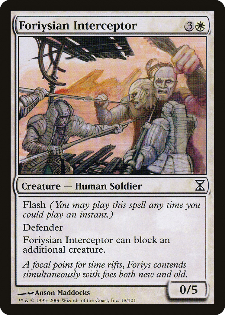 Foriysian Interceptor (TSP-018) - Time Spiral - Premium MTG Single from Wizards of the Coast - Just $0.08! Shop now at Game Crave Tournament Store