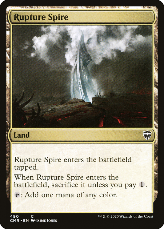 Rupture Spire (CMR-490) - Commander Legends - Premium MTG Single from Wizards of the Coast - Just $0.25! Shop now at Game Crave Tournament Store