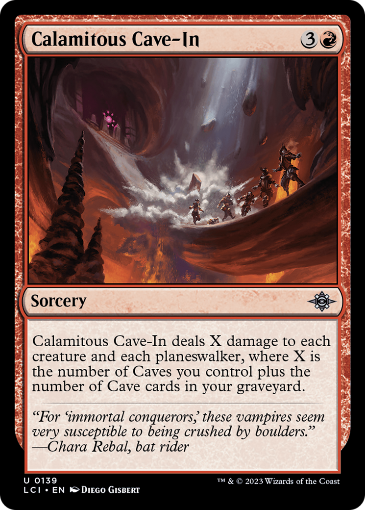 Calamitous Cave-In (LCI-139) - The Lost Caverns of Ixalan - Premium MTG Single from Wizards of the Coast - Just $0.08! Shop now at Game Crave Tournament Store
