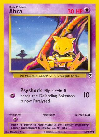 Abra 67/110 - Legendary Collection - Premium Pokemon Single from Nintendo - Just $0.71! Shop now at Game Crave Tournament Store