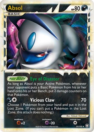 Absol 91/102 - HSTriumphant Holofoil - Premium Pokemon Single from Nintendo - Just $19.56! Shop now at Game Crave Tournament Store