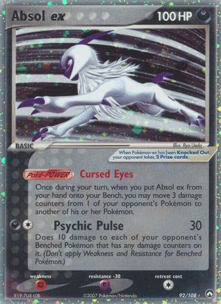 Absol ex 92/108 - Power Keepers Holofoil - Premium Pokemon Single from Nintendo - Just $46.66! Shop now at Game Crave Tournament Store