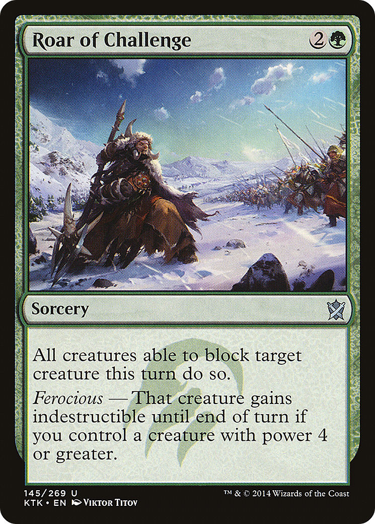 Roar of Challenge (KTK-145) - Khans of Tarkir - Premium MTG Single from Wizards of the Coast - Just $0.08! Shop now at Game Crave Tournament Store