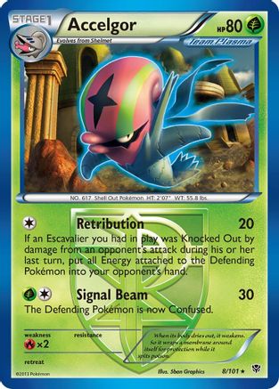 Accelgor 8/101 - Plasma Blast Reverse Holofoil - Premium Pokemon Single from Nintendo - Just $0.50! Shop now at Game Crave Tournament Store