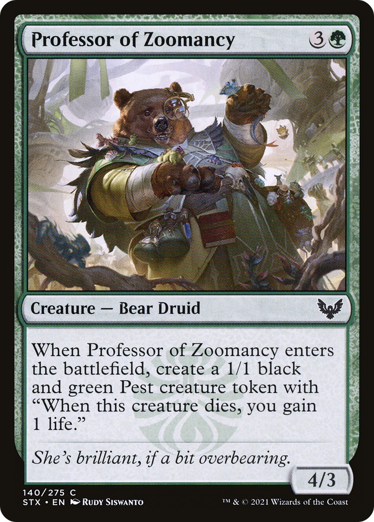 Professor of Zoomancy (STX-140) - Strixhaven: School of Mages Foil - Premium MTG Single from Wizards of the Coast - Just $0.25! Shop now at Game Crave Tournament Store