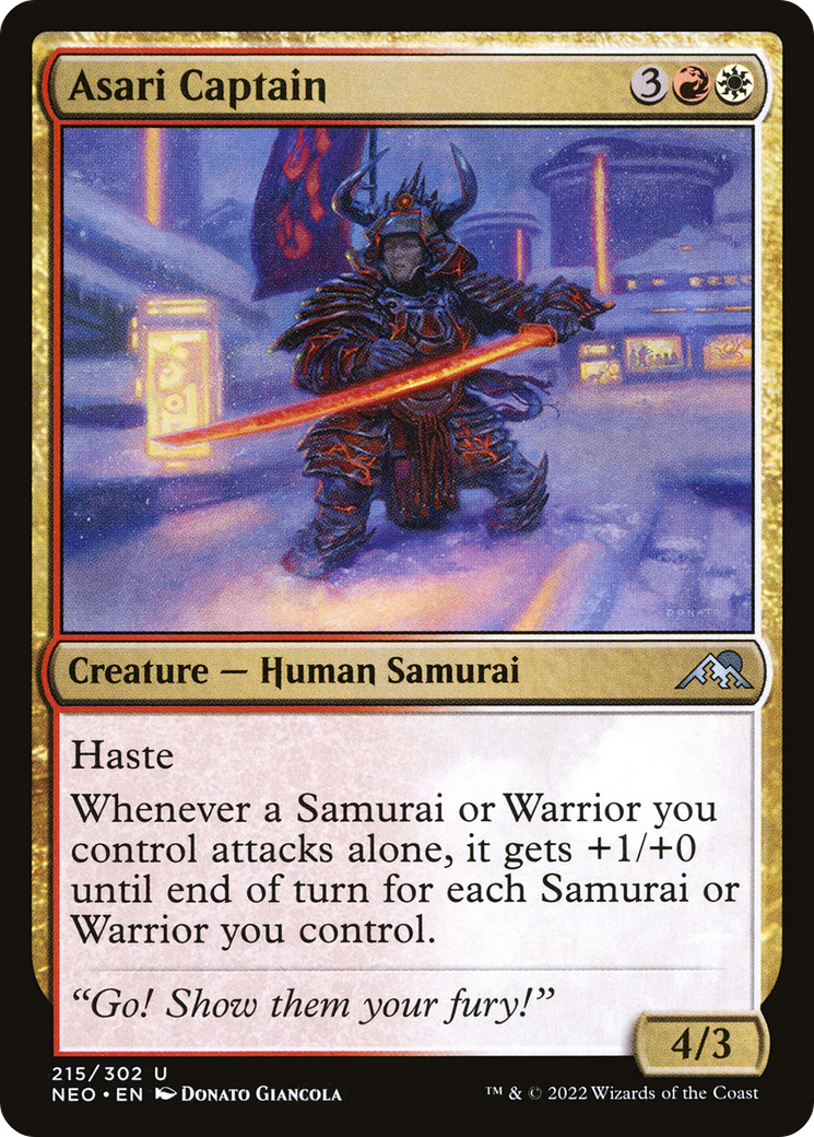 Asari Captain (NEO-215) - Kamigawa: Neon Dynasty - Premium MTG Single from Wizards of the Coast - Just $0.08! Shop now at Game Crave Tournament Store
