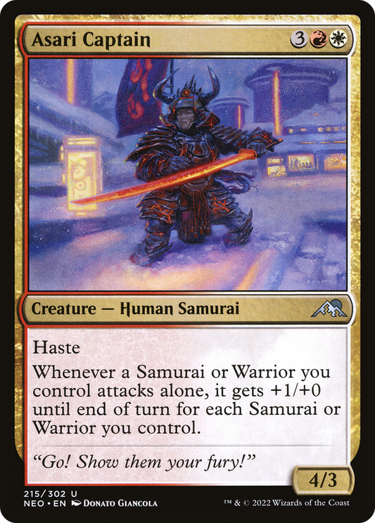 Asari Captain (NEO-215) - Kamigawa: Neon Dynasty - Premium MTG Single from Wizards of the Coast - Just $0.08! Shop now at Game Crave Tournament Store