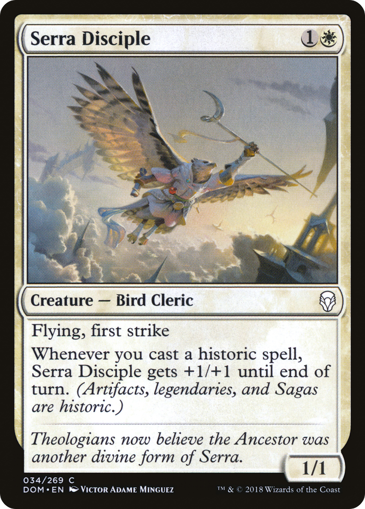 Serra Disciple (DOM-034) - Dominaria Foil - Premium MTG Single from Wizards of the Coast - Just $0.08! Shop now at Game Crave Tournament Store
