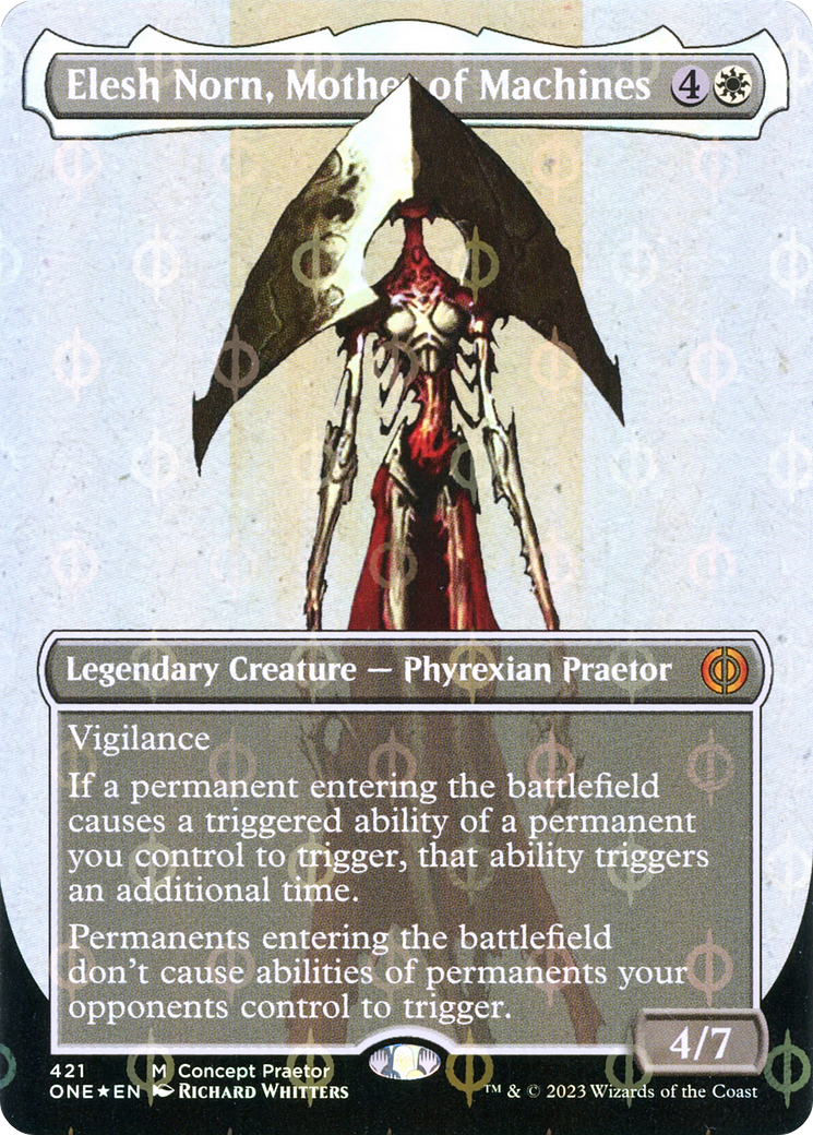 Elesh Norn, Mother of Machines (ONE-421) - Phyrexia: All Will Be One (Borderless) Foil - Premium MTG Single from Wizards of the Coast - Just $13.06! Shop now at Game Crave Tournament Store