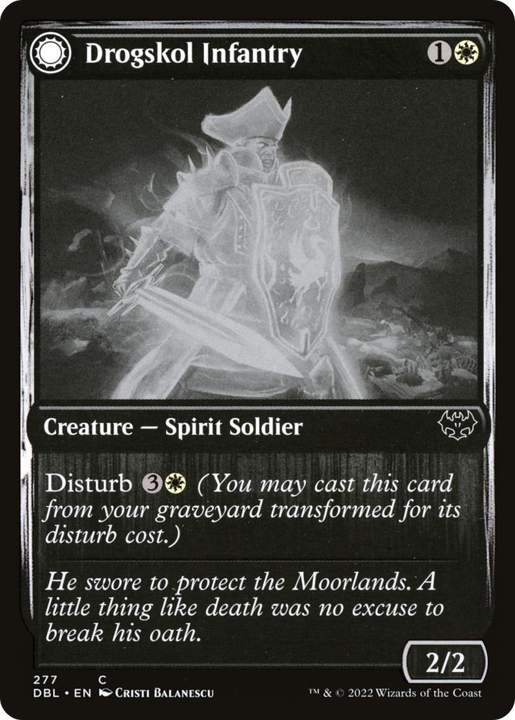 Drogskol Infantry // Drogskol Armaments (DBL-277) - Innistrad: Double Feature: (Double Faced Transform) - Premium MTG Single from Wizards of the Coast - Just $0.08! Shop now at Game Crave Tournament Store