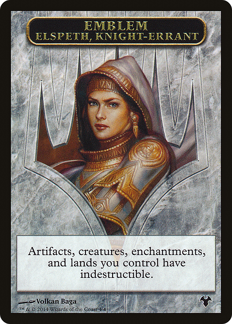 Elspeth, Knight-Errant Emblem (TMD1-004) - Modern Event Deck 2014 Tokens - Premium MTG Single from Wizards of the Coast - Just $2.81! Shop now at Game Crave Tournament Store