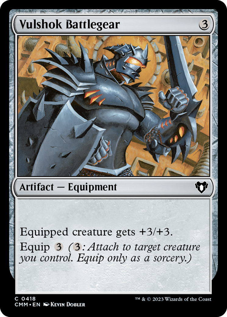 Vulshok Battlegear (CMM-418) - Commander Masters Foil - Premium MTG Single from Wizards of the Coast - Just $0.08! Shop now at Game Crave Tournament Store
