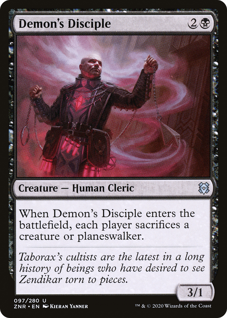 Demon's Disciple (ZNR-097) - Zendikar Rising - Premium MTG Single from Wizards of the Coast - Just $0.25! Shop now at Game Crave Tournament Store
