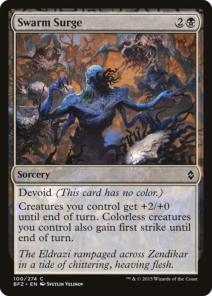 Swarm Surge (BFZ-100) - Battle for Zendikar: (devoid) Foil - Premium MTG Single from Wizards of the Coast - Just $0.25! Shop now at Game Crave Tournament Store