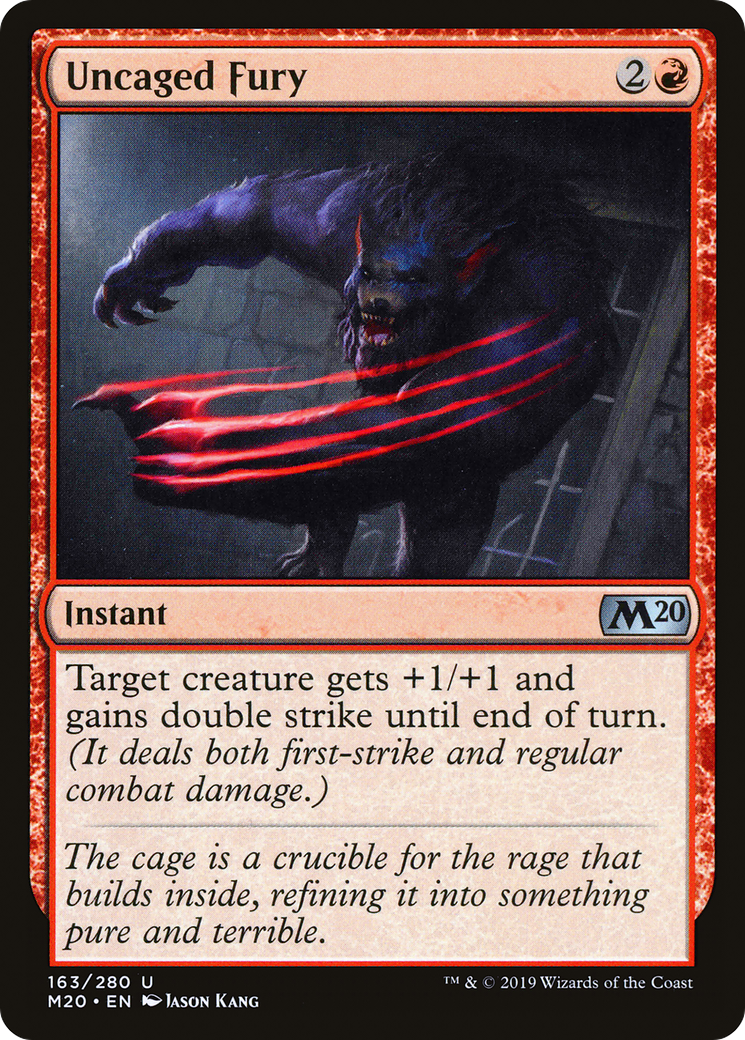 Uncaged Fury (M20-163) - Core Set 2020 Foil - Premium MTG Single from Wizards of the Coast - Just $0.28! Shop now at Game Crave Tournament Store