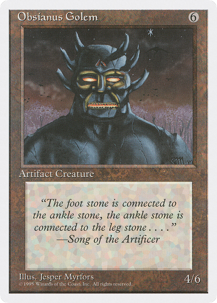 Obsianus Golem (4ED-339) - Fourth Edition - Premium MTG Single from Wizards of the Coast - Just $0.25! Shop now at Game Crave Tournament Store