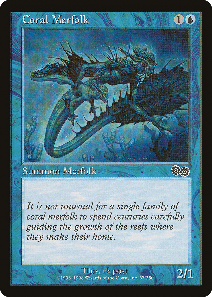 Coral Merfolk (USG-067) - Urza's Saga - Premium MTG Single from Wizards of the Coast - Just $0.08! Shop now at Game Crave Tournament Store