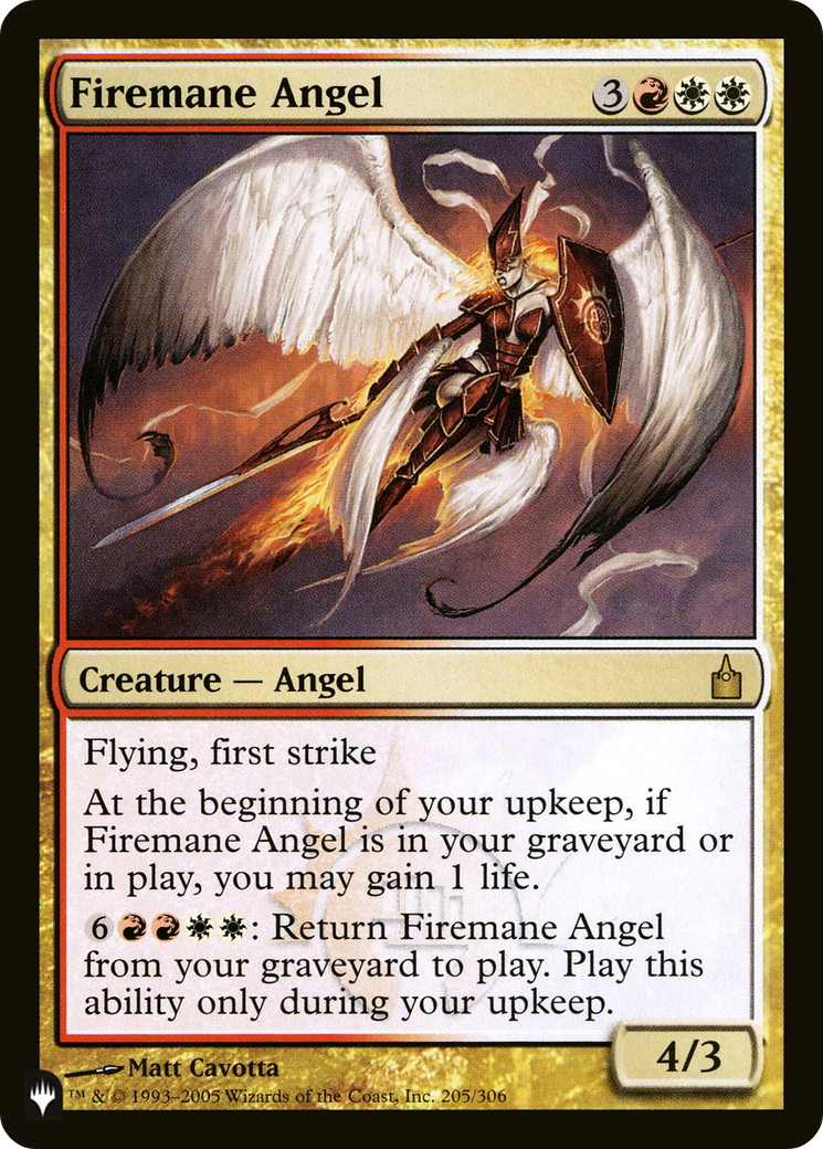 Firemane Angel (PLIST-379) - The List - Premium MTG Single from Wizards of the Coast - Just $0.08! Shop now at Game Crave Tournament Store