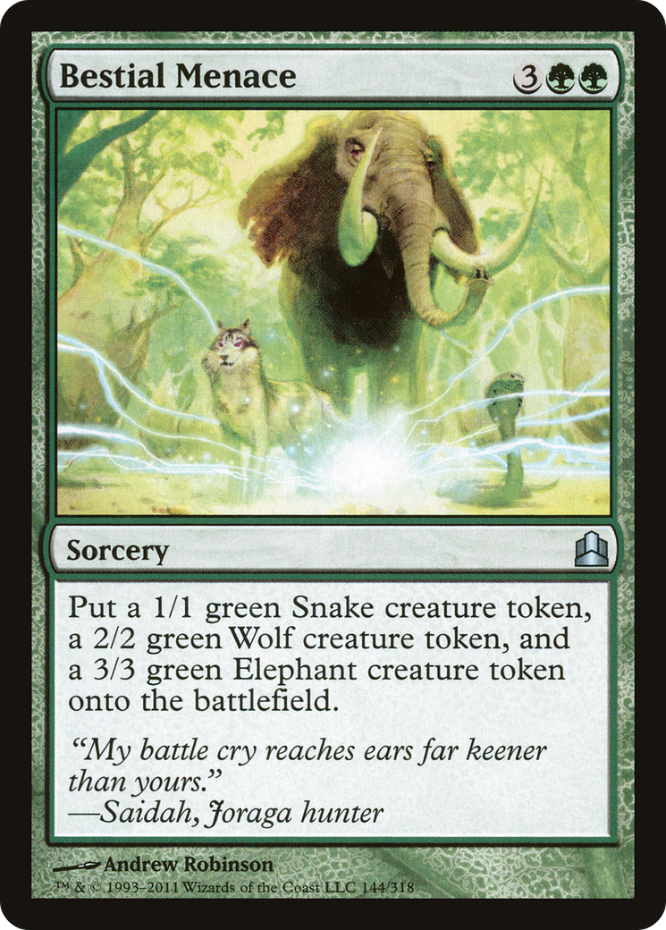 Bestial Menace (CMD-144) - Commander 2011 - Premium MTG Single from Wizards of the Coast - Just $0.08! Shop now at Game Crave Tournament Store