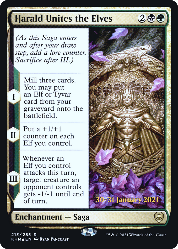 Harald Unites the Elves (PKHM-213S) - Kaldheim Promos Foil - Premium MTG Single from Wizards of the Coast - Just $0.22! Shop now at Game Crave Tournament Store