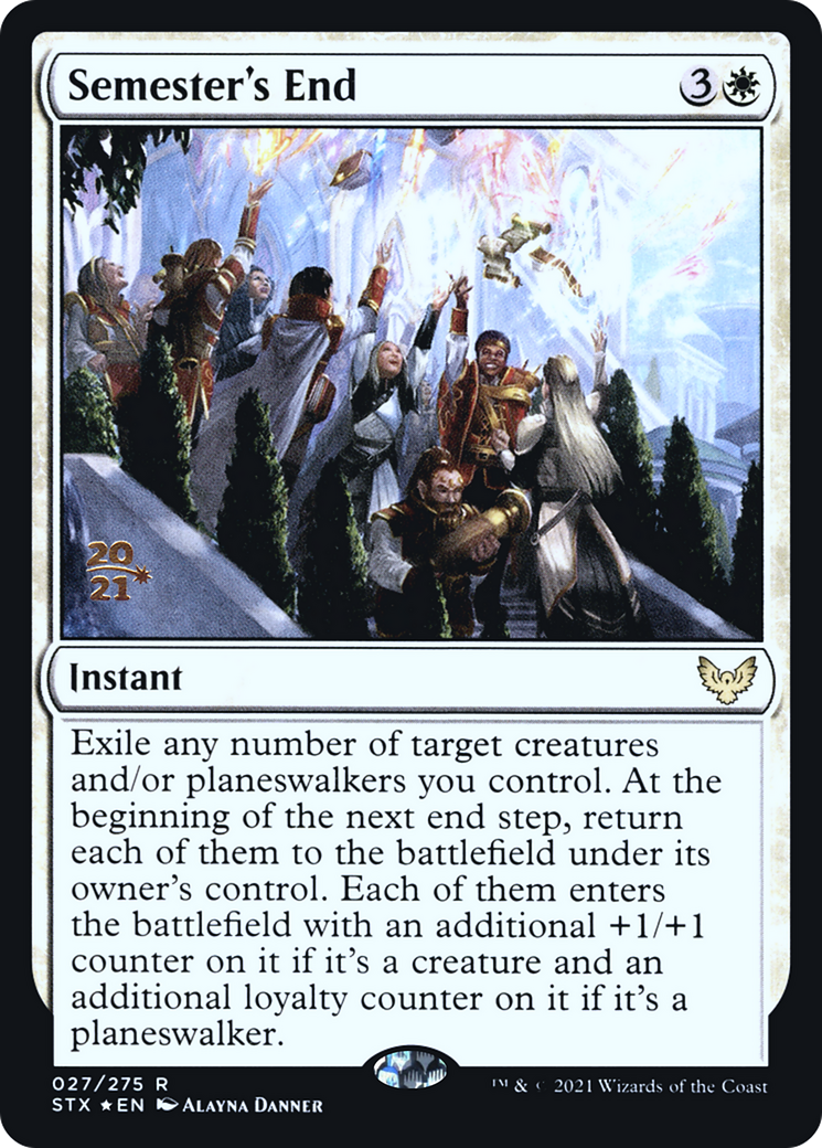 Semester's End (PSTX-27S) - Strixhaven: School of Mages Promos Foil - Premium MTG Single from Wizards of the Coast - Just $0.55! Shop now at Game Crave Tournament Store
