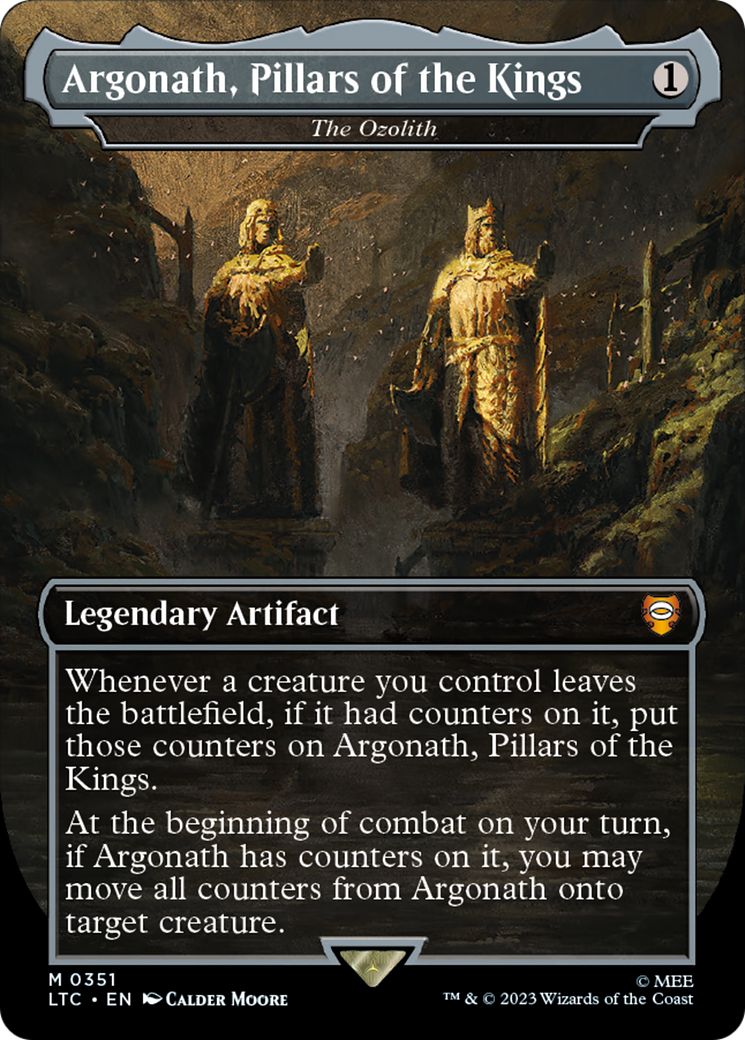 The Ozolith (LTC-351) - Tales of Middle-earth Commander / Argonath, Pillars of the Kings (Borderless) Foil - Premium MTG Single from Wizards of the Coast - Just $11.17! Shop now at Game Crave Tournament Store