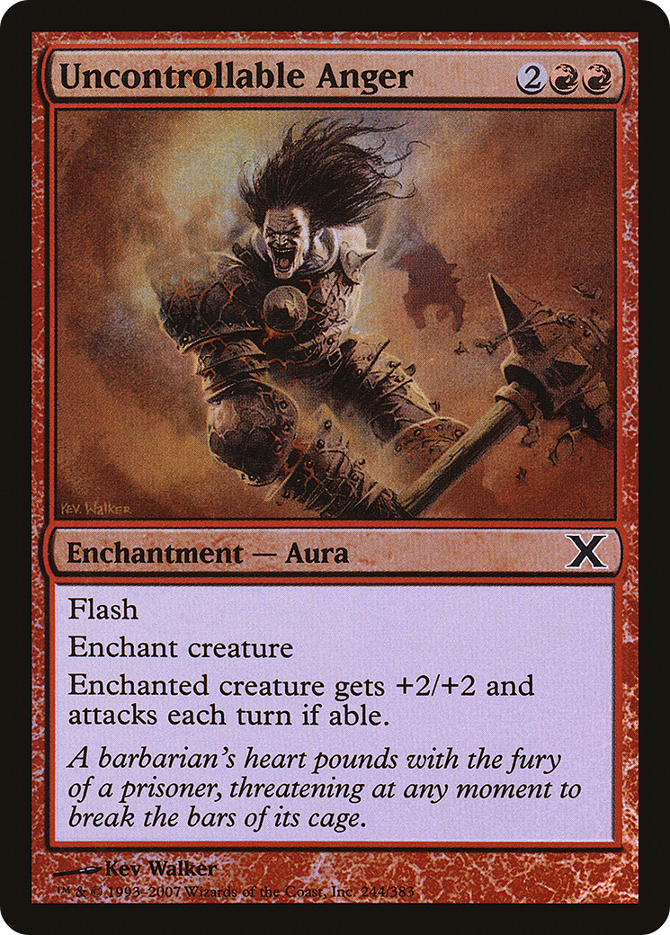 Uncontrollable Anger (10E-244★) - Tenth Edition Foil - Premium MTG Single from Wizards of the Coast - Just $0.08! Shop now at Game Crave Tournament Store