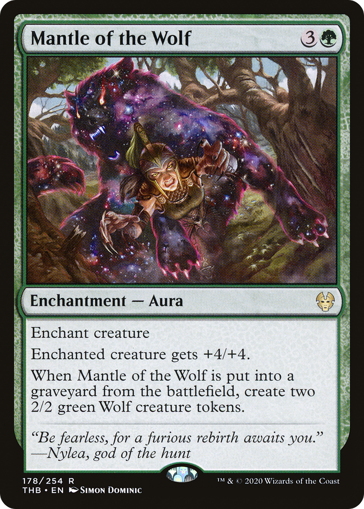 Mantle of the Wolf (THB-178) - Theros Beyond Death Foil - Premium MTG Single from Wizards of the Coast - Just $0.08! Shop now at Game Crave Tournament Store