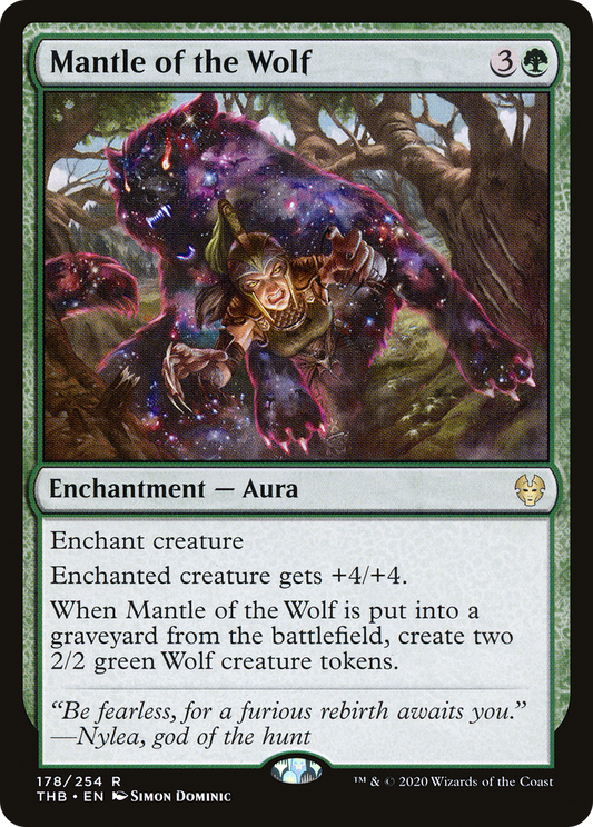 Mantle of the Wolf (THB-178) - Theros Beyond Death Foil - Premium MTG Single from Wizards of the Coast - Just $0.08! Shop now at Game Crave Tournament Store