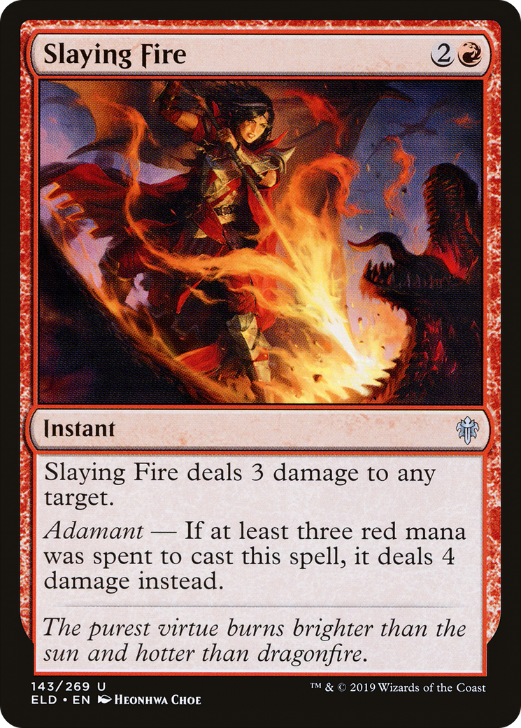 Slaying Fire (ELD-143) - Throne of Eldraine - Premium MTG Single from Wizards of the Coast - Just $0.25! Shop now at Game Crave Tournament Store