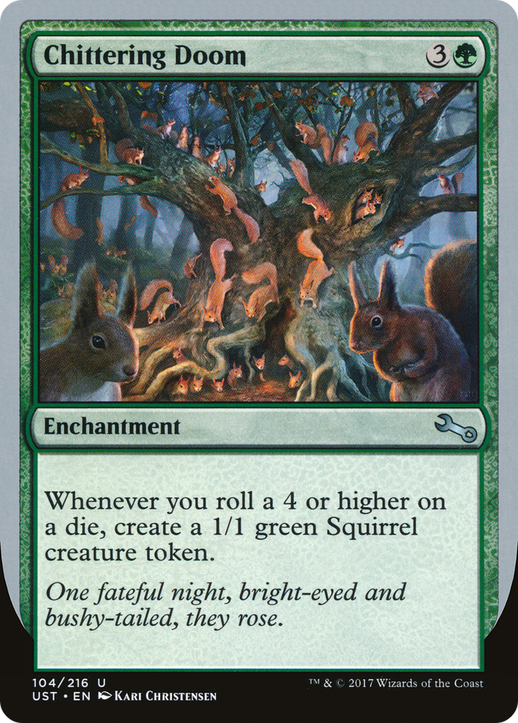 Chittering Doom (UST-104) - Unstable Foil - Premium MTG Single from Wizards of the Coast - Just $0.78! Shop now at Game Crave Tournament Store