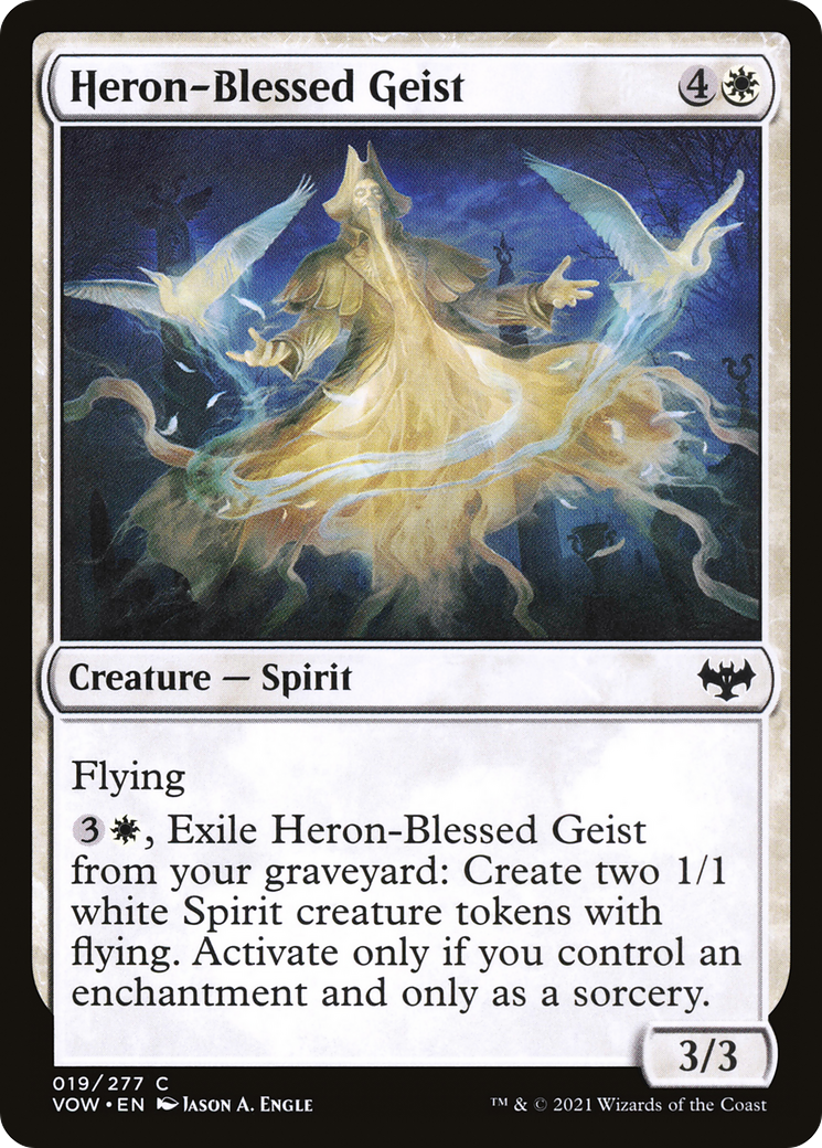 Heron-Blessed Geist (VOW-019) - Innistrad: Crimson Vow Foil - Premium MTG Single from Wizards of the Coast - Just $0.08! Shop now at Game Crave Tournament Store