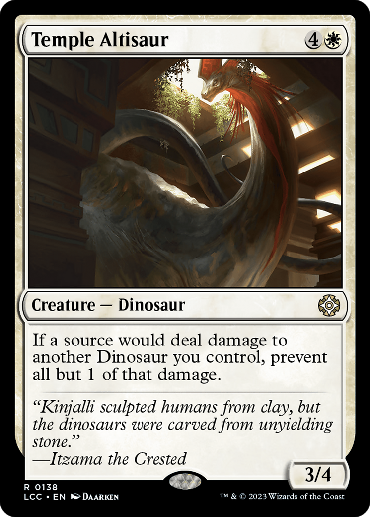 Temple Altisaur (LCC-138) - The Lost Caverns of Ixalan Commander - Premium MTG Single from Wizards of the Coast - Just $0.09! Shop now at Game Crave Tournament Store